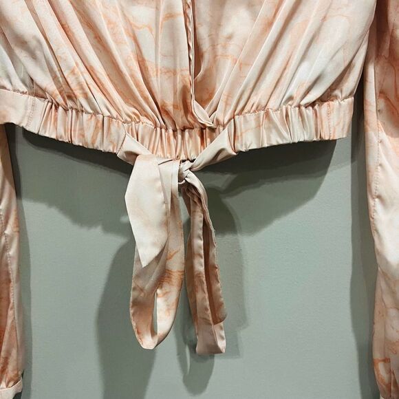 Anthropologie Hutch Cropped Marble Blouse Size Medium - Picture 9 of 12